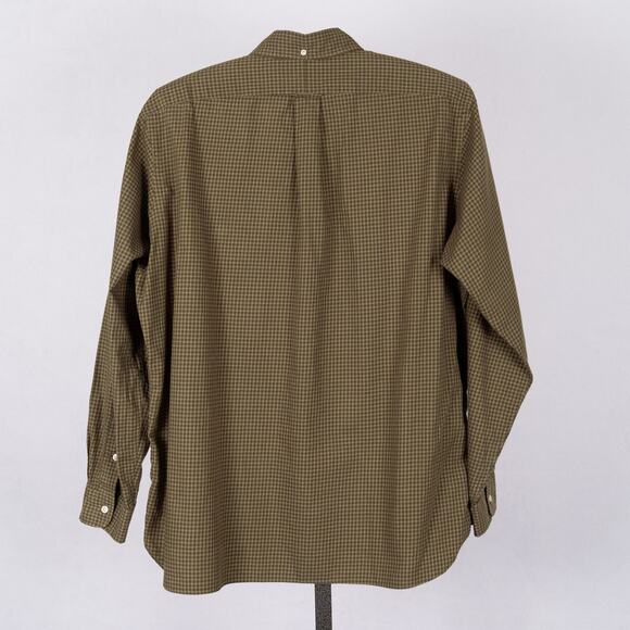 Ralph Lauren Men's Long Sleeve Button Down Shirt Green Tan Plaid Size 16 1/2 - Picture 6 of 7